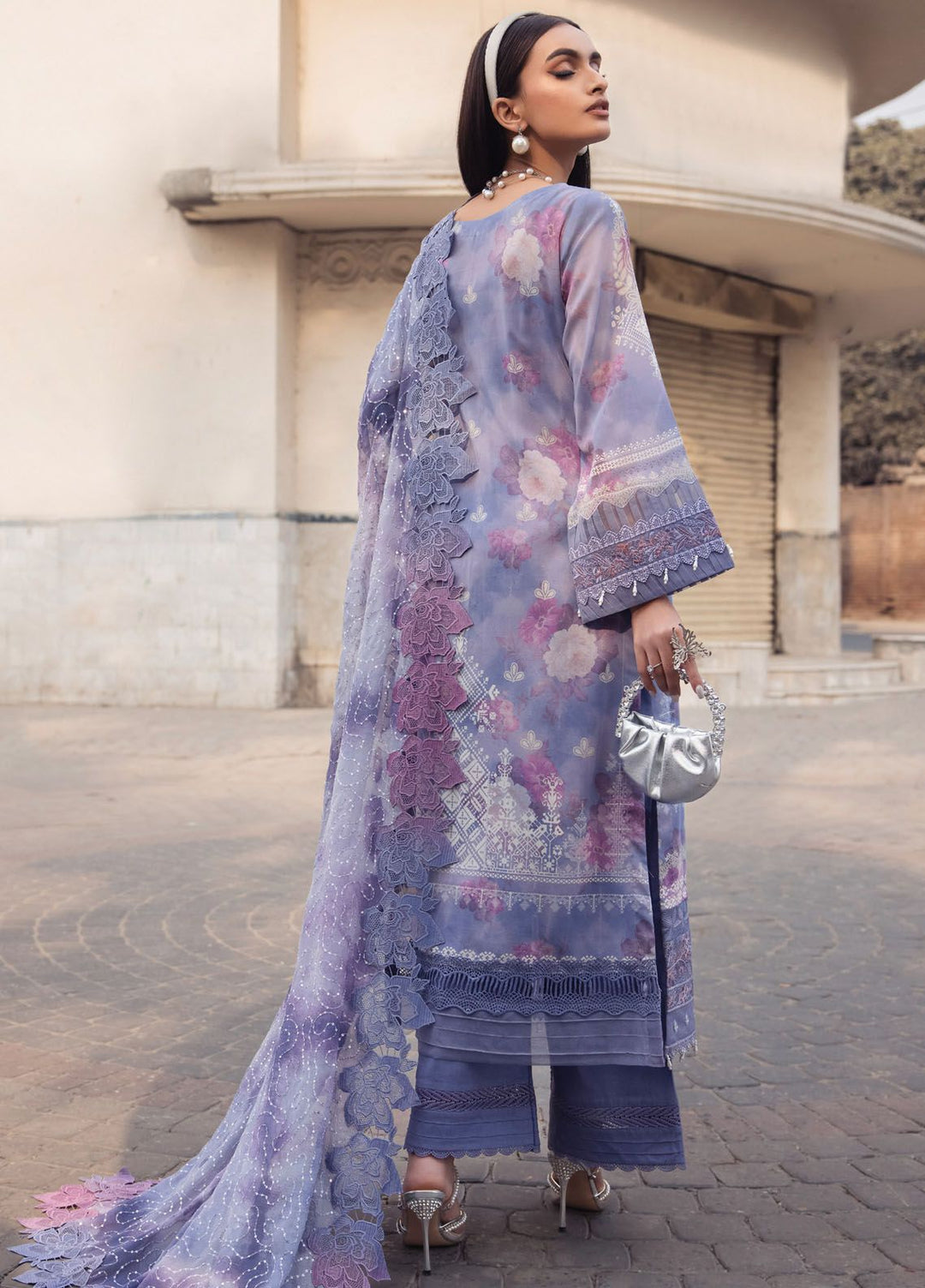 Maya Swiss by Nureh Embroidered Swiss Lawn Suits Unstitched 3 Piece NU24MS NS-119 - Summer Collection