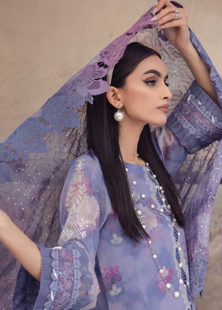 Maya Swiss by Nureh Embroidered Swiss Lawn Suits Unstitched 3 Piece NU24MS NS-119 - Summer Collection