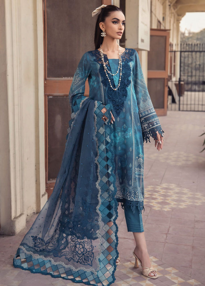 Maya Swiss by Nureh Embroidered Swiss Lawn Suits Unstitched 3 Piece NU24MS NS-120 - Summer Collection