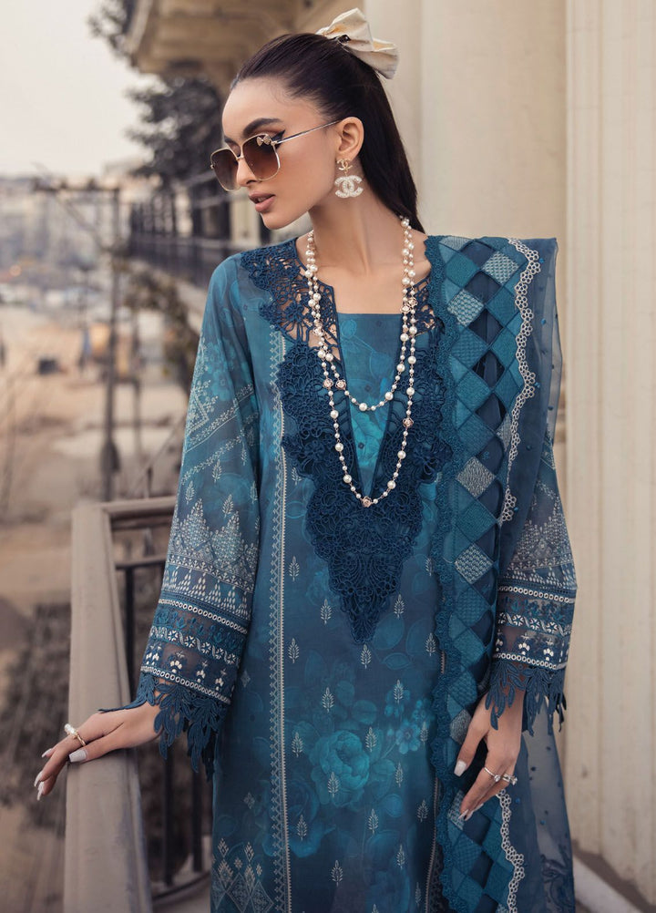 Maya Swiss by Nureh Embroidered Swiss Lawn Suits Unstitched 3 Piece NU24MS NS-120 - Summer Collection