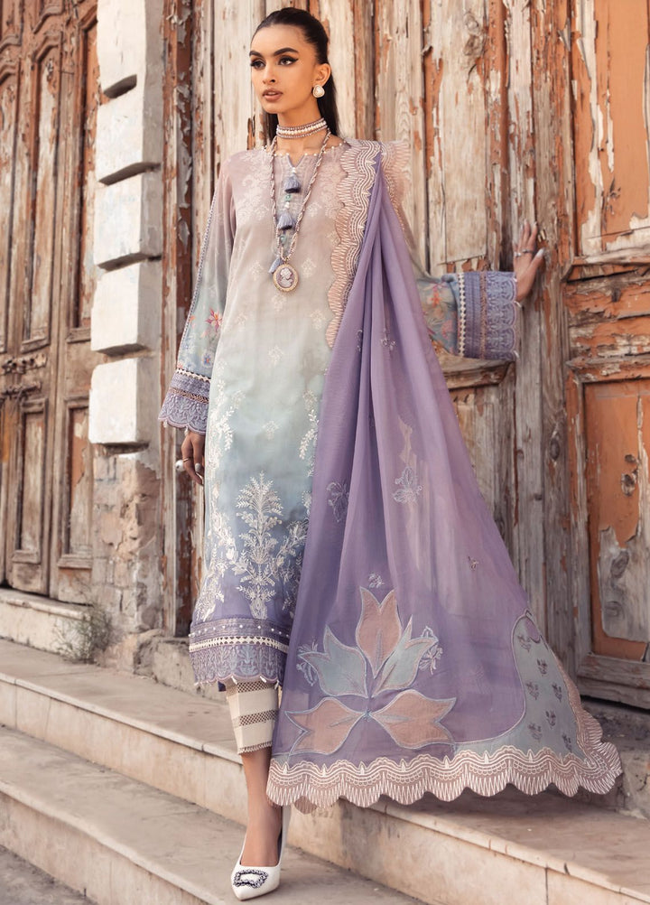 Maya Swiss by Nureh Embroidered Swiss Lawn Suits Unstitched 3 Piece NU24MS NS-121 - Summer Collection