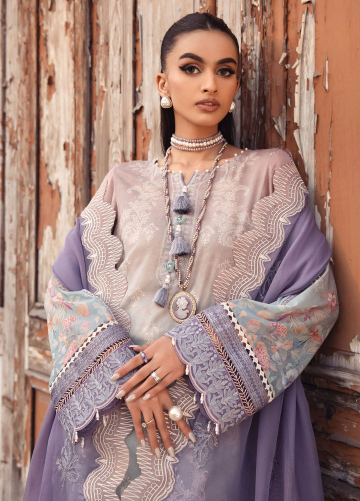 Maya Swiss by Nureh Embroidered Swiss Lawn Suits Unstitched 3 Piece NU24MS NS-121 - Summer Collection