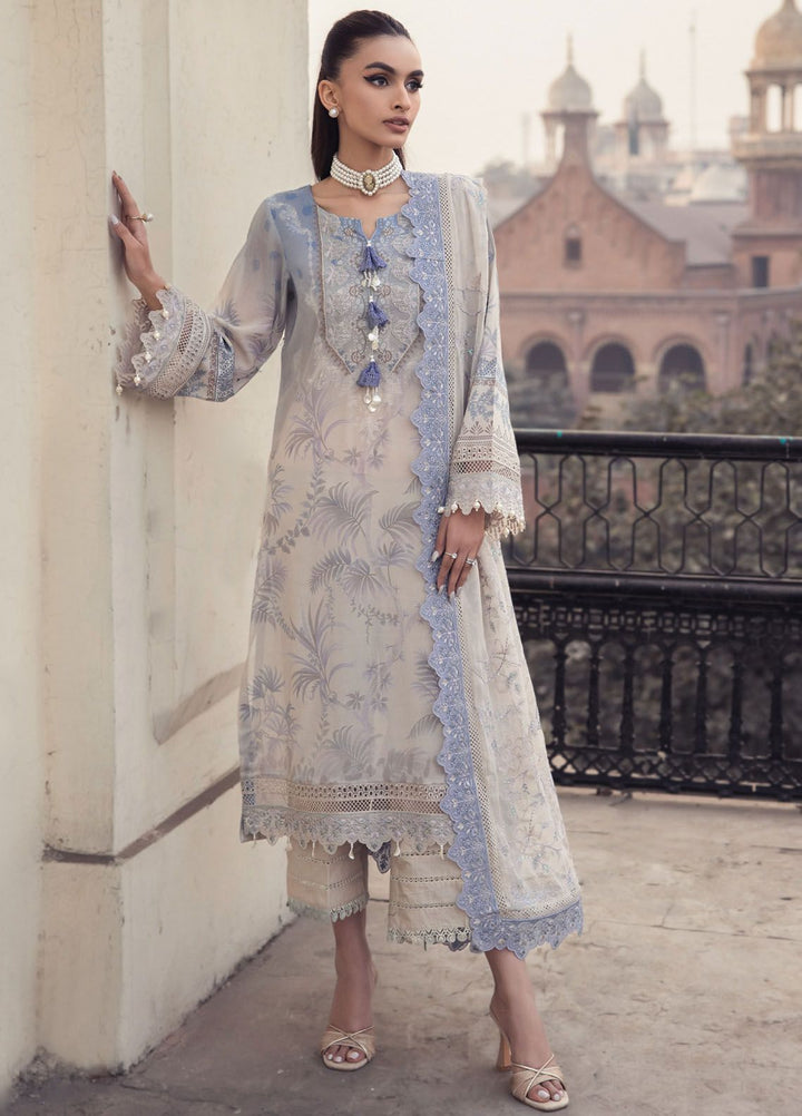 Maya Swiss by Nureh Embroidered Swiss Lawn Suits Unstitched 3 Piece NU24MS NS-122 - Summer Collection