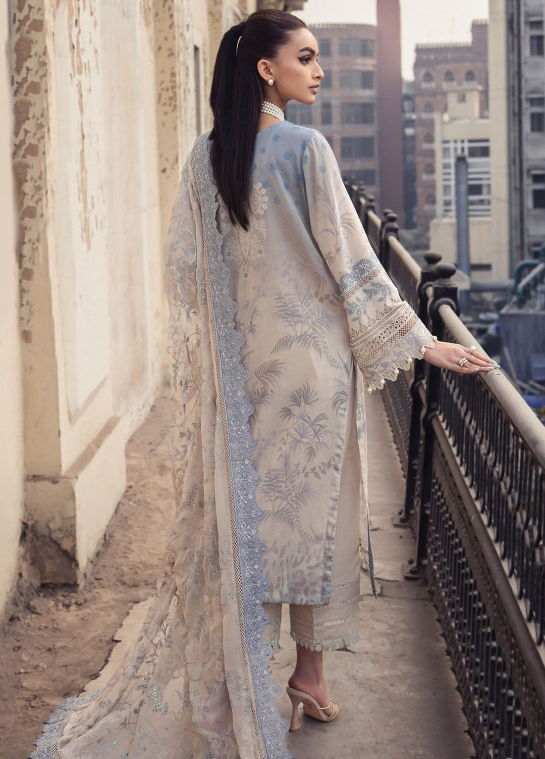 Maya Swiss by Nureh Embroidered Swiss Lawn Suits Unstitched 3 Piece NU24MS NS-122 - Summer Collection