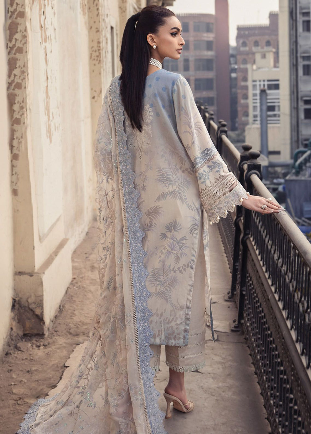 Maya Swiss by Nureh Embroidered Swiss Lawn Suits Unstitched 3 Piece NU24MS NS-122 - Summer Collection