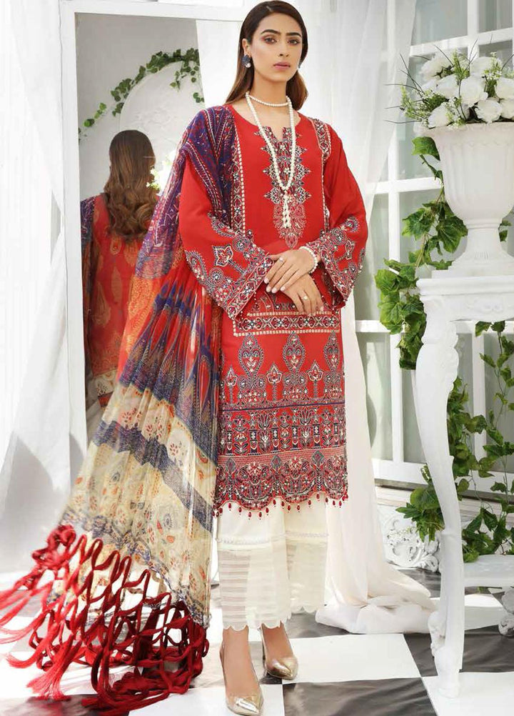Maya by Nureh Embroidered Lawn Unstitched 3 Piece Suit NU21M 09 Byzantine - Summer Collection
