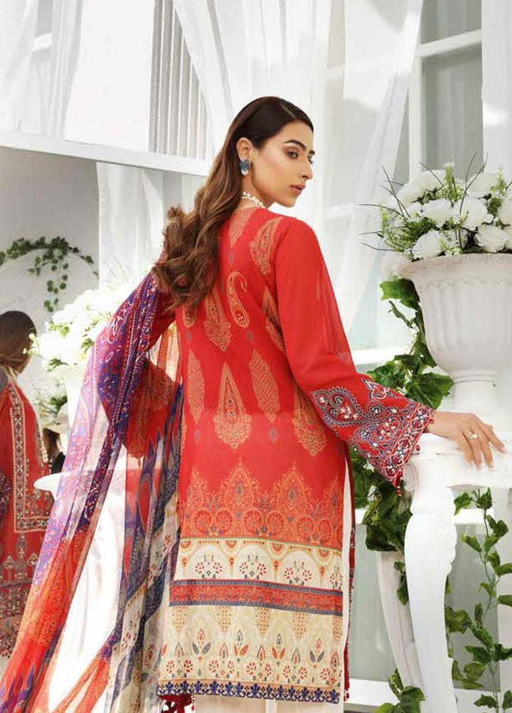 Maya by Nureh Embroidered Lawn Unstitched 3 Piece Suit NU21M 09 Byzantine - Summer Collection