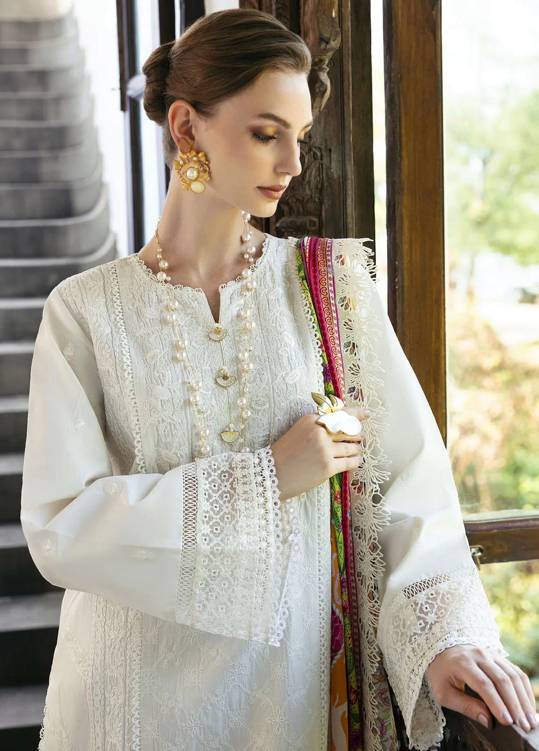 Mayal By Kanwal Malik Embroidered Lawn Suit Unstitched 3 Piece KM24L Cerise - Summer Collection