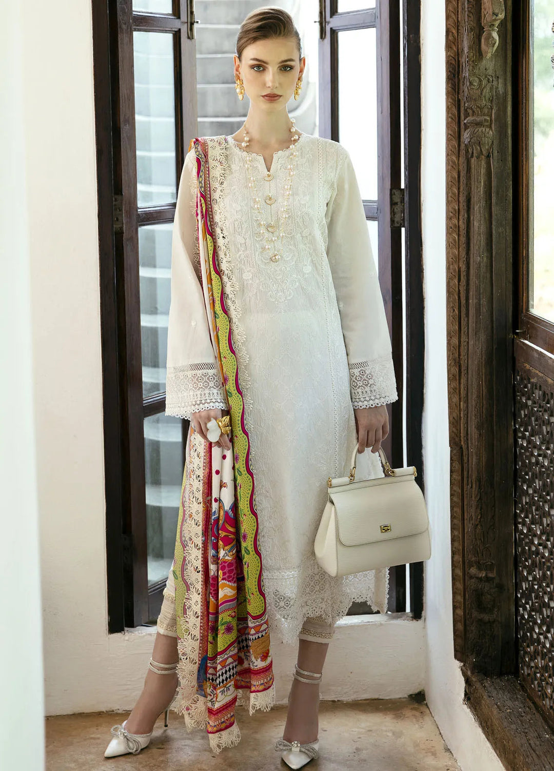 Mayal By Kanwal Malik Embroidered Lawn Suit Unstitched 3 Piece KM24L Cerise - Summer Collection