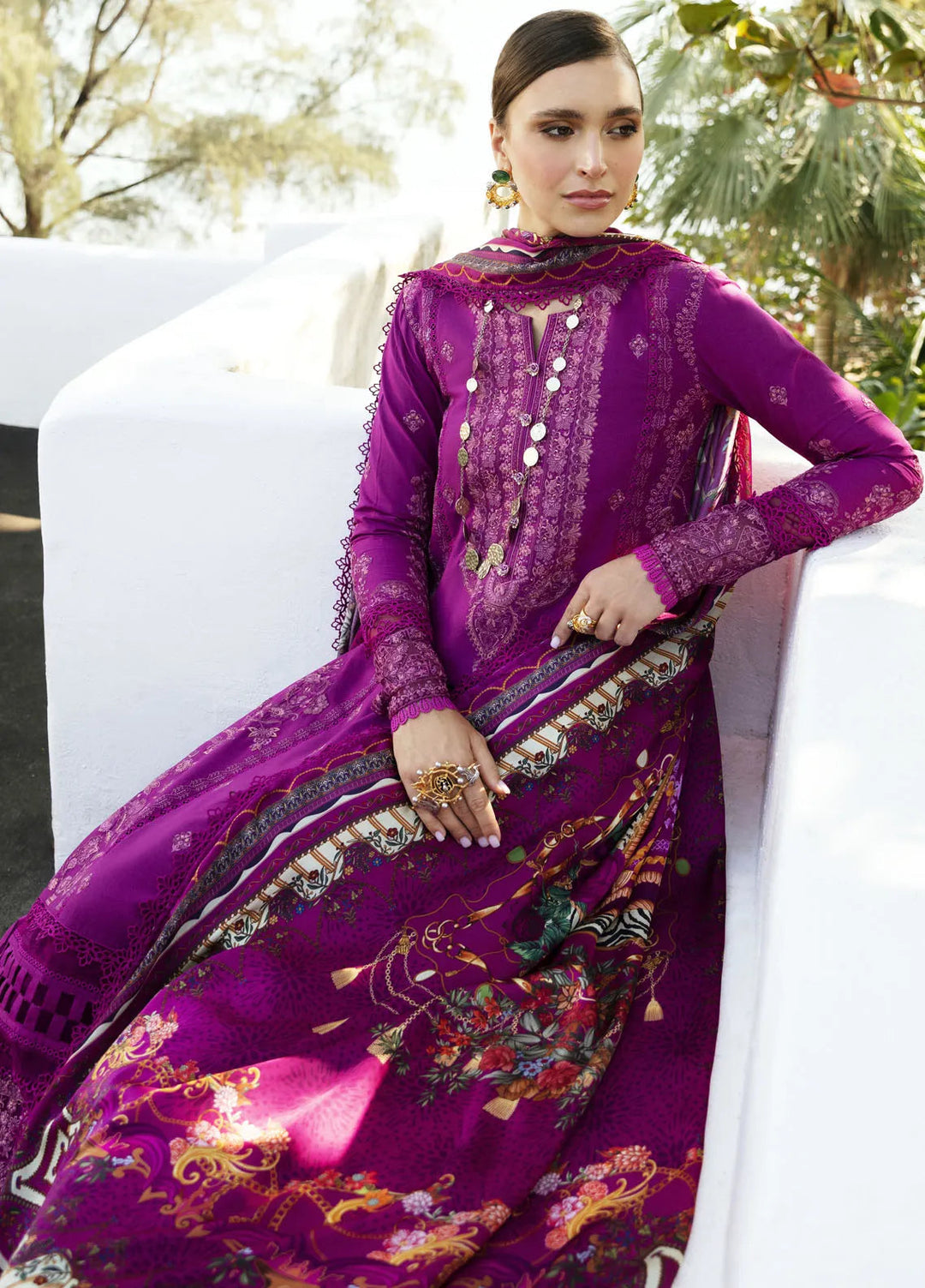 Mayal By Kanwal Malik Embroidered Lawn Suit Unstitched 3 Piece KM24L Samar - Summer Collection