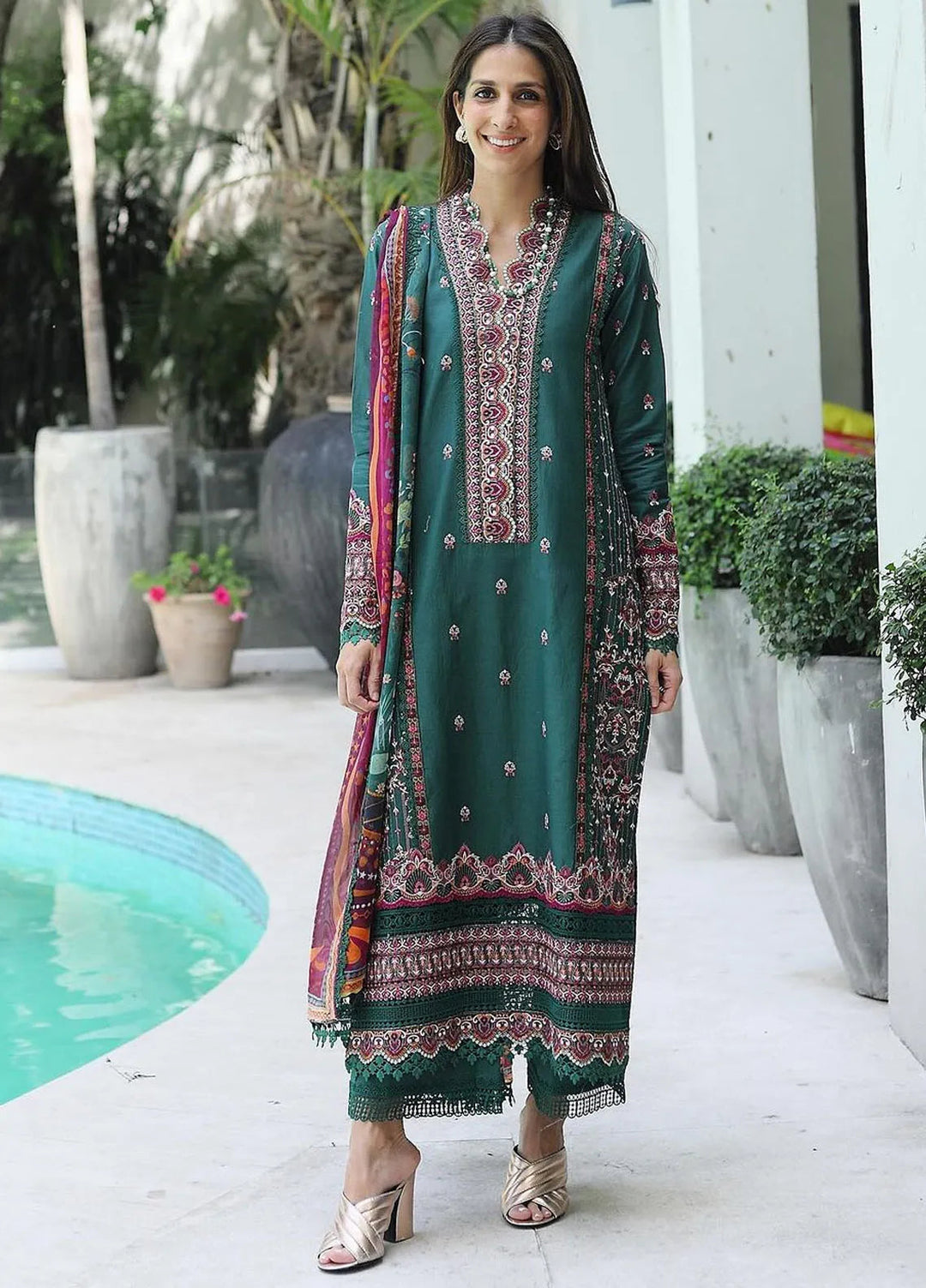 Mayal By Kanwal Malik Embroidered Lawn Suit Unstitched 3 Piece KM24L Zoha - Summer Collection
