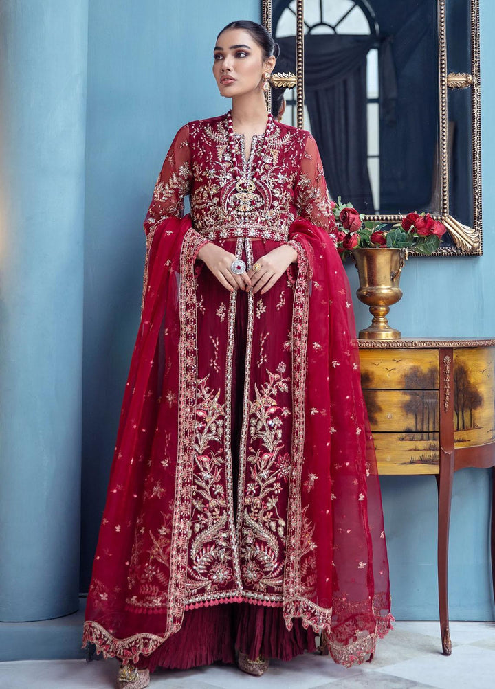 Suveez Luxury Pret  Organza 3 Piece Suit SZ22PM GUL MOHAR (LP-05)