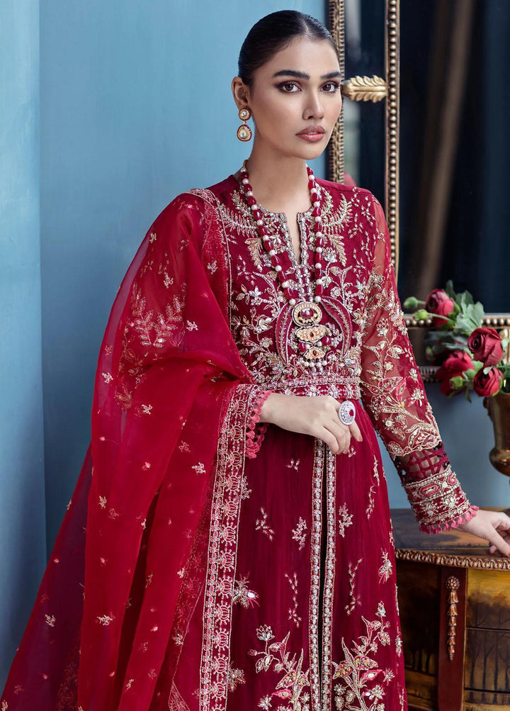 Suveez Luxury Pret  Organza 3 Piece Suit SZ22PM GUL MOHAR (LP-05)
