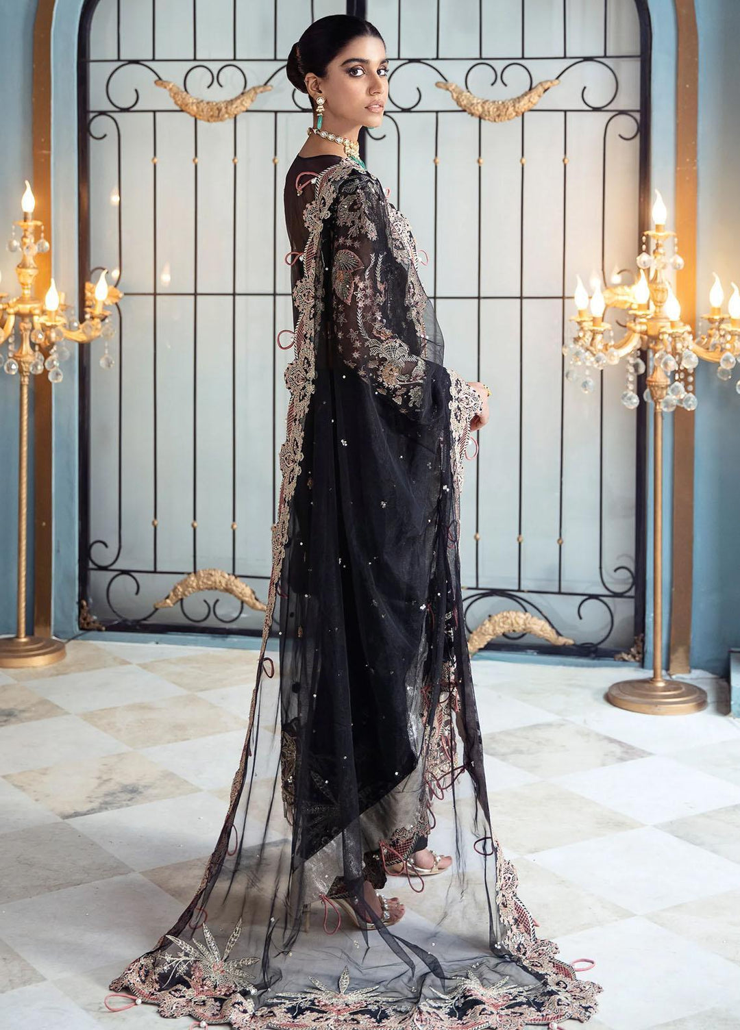 Suveez Luxury Pret  Organza 3 Piece Suit SZ22PM MEHRU (LP-06)