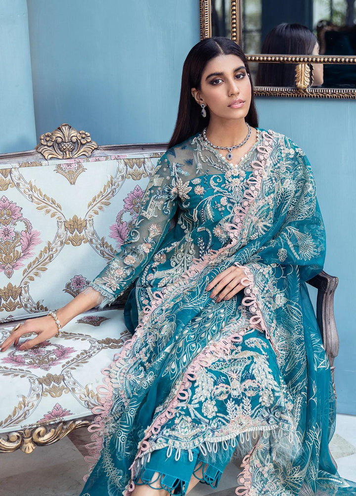 Mayal By Suveez Embroidered Net Suits Unstitched 3 Piece SZ22M LP-02 Zarminay - Luxury Collection