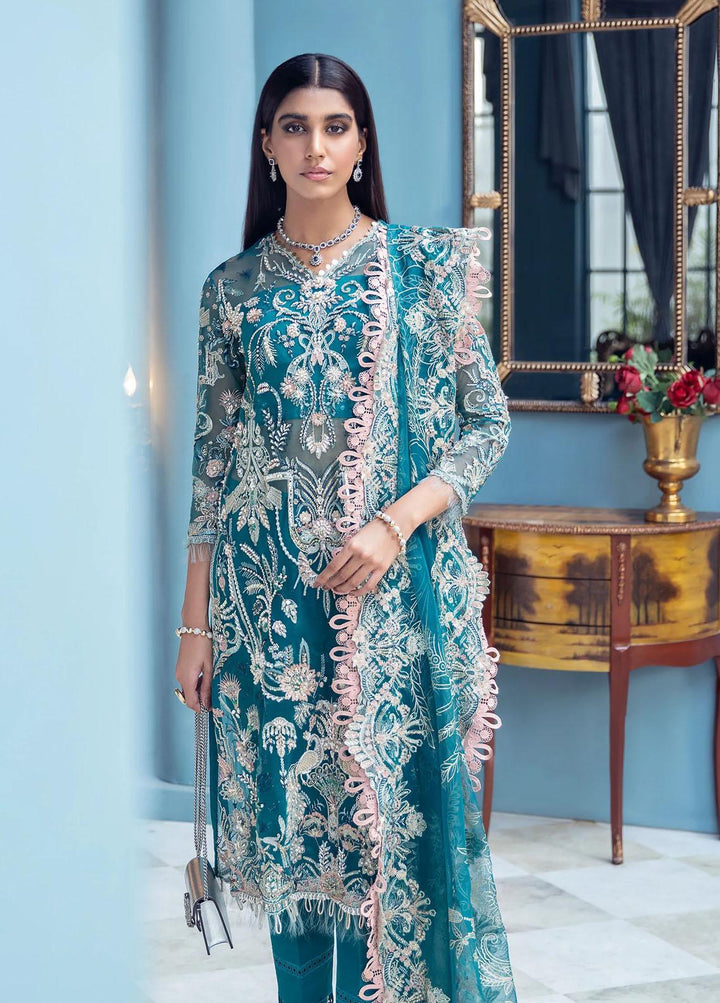 Mayal By Suveez Embroidered Net Suits Unstitched 3 Piece SZ22M LP-02 Zarminay - Luxury Collection