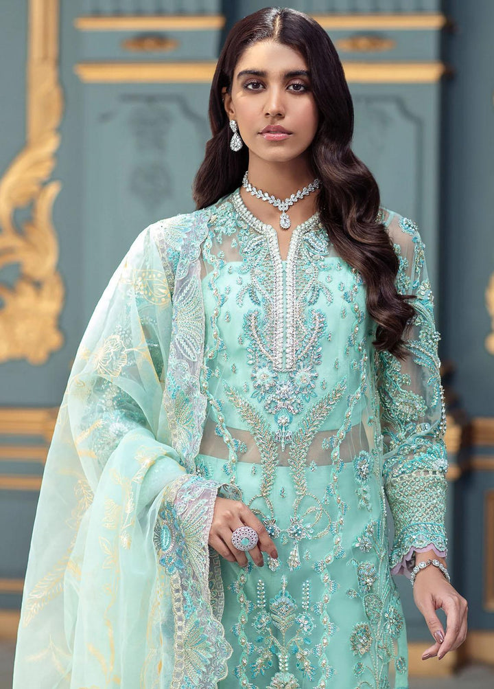 Mayal By Suveez Embroidered Net Suits Unstitched 3 Piece SZ22M LP-03 Shehab - Luxury Collection