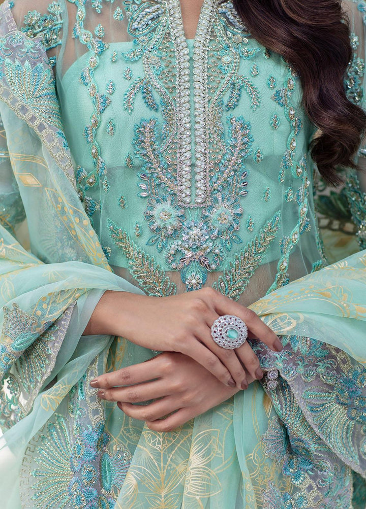 Mayal By Suveez Embroidered Net Suits Unstitched 3 Piece SZ22M LP-03 Shehab - Luxury Collection