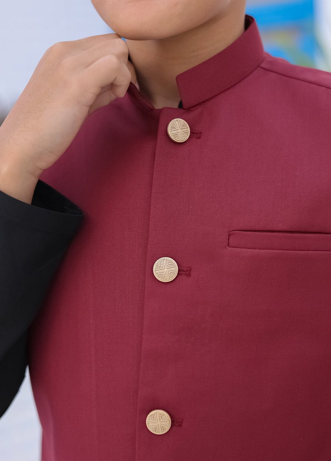 Mazham Plain Boys Kurta Trouser N Waistcoat - BKTWMSW-K