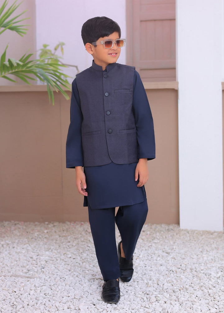 Mazham Plain Boys Kurta Trouser N Waistcoat - GKTWSW-K