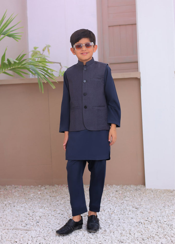Mazham Plain Boys Kurta Trouser N Waistcoat - GKTWSW-K