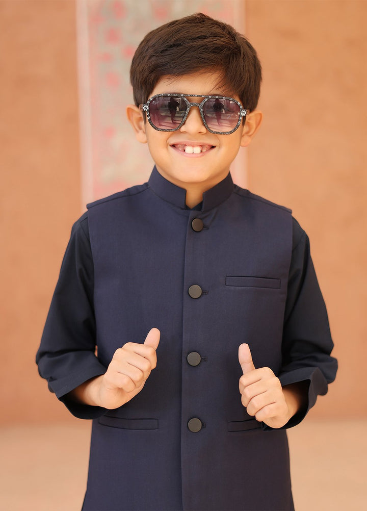 Mazham Plain Boys Kurta Trouser N Waistcoat - NBKTWSW-K