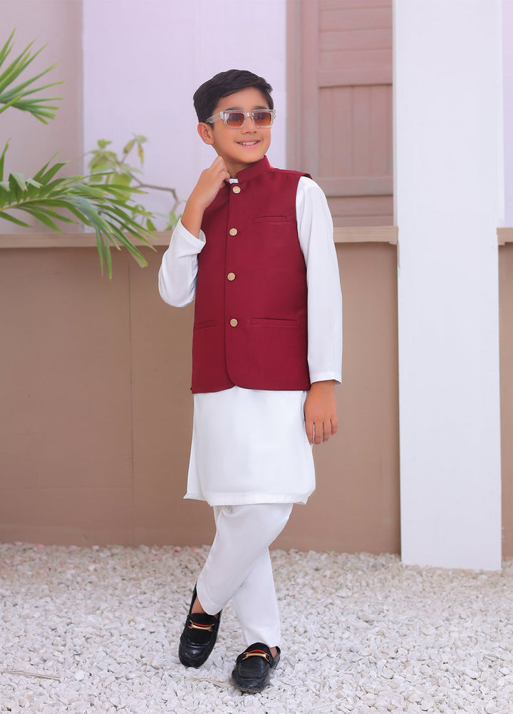 Mazham Plain Boys Kurta Trouser N Waistcoat - OWKTWMSW-K