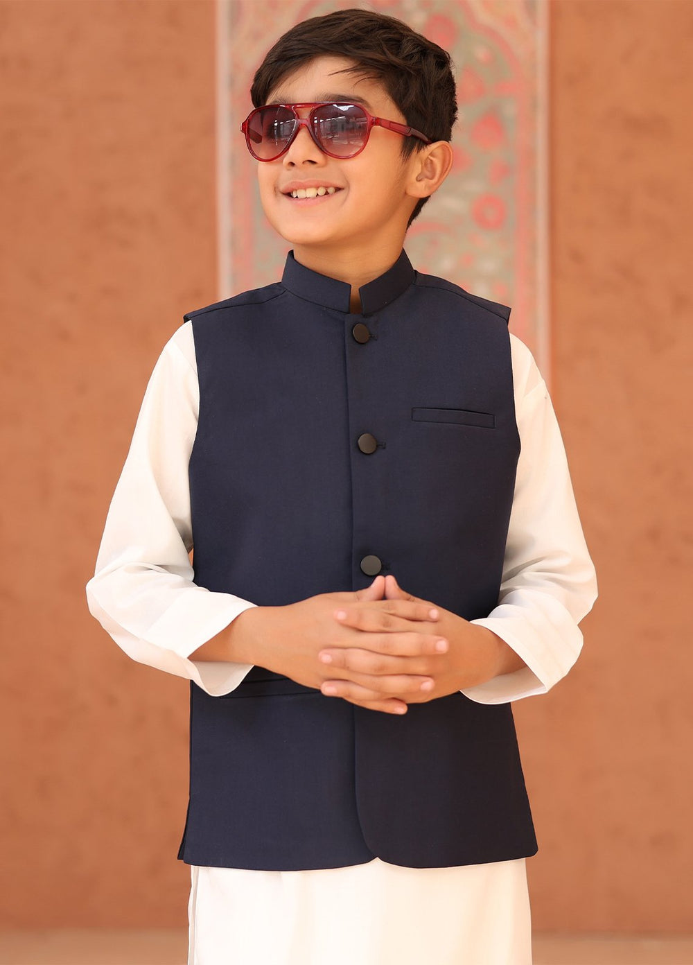 Mazham Plain Boys Kurta Trouser N Waistcoat - OWKTWNBSW-K