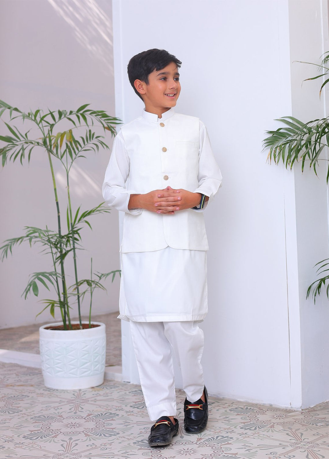 Mazham Plain Boys Kurta Trouser N Waistcoat - OWKTWSW-K