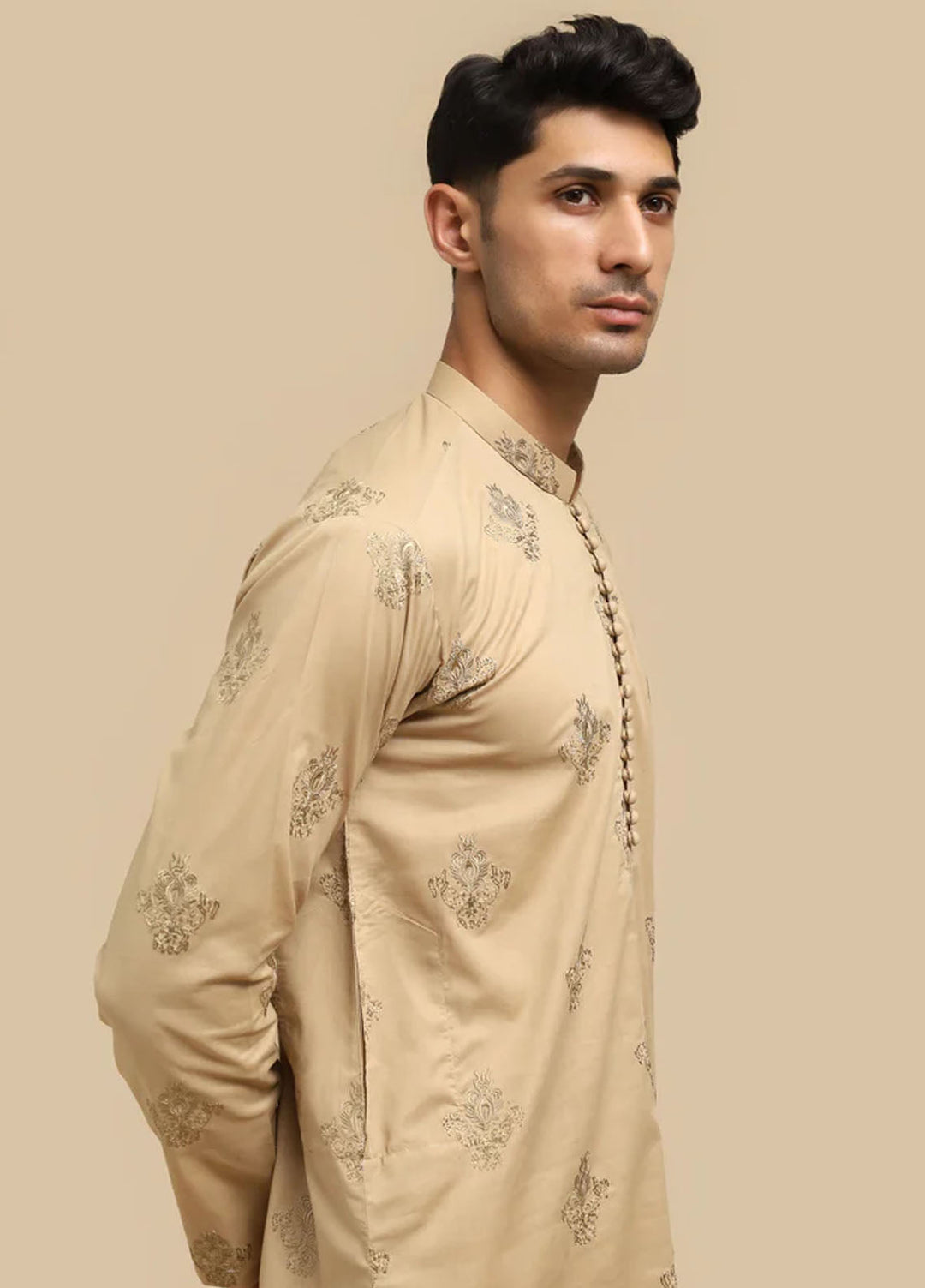 Mazham Pret Embroidered Cotton Kurta Pajama ISCEKT-MED1111