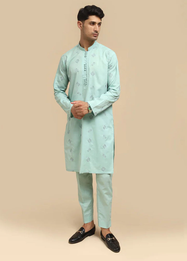 Mazham Pret Embroidered Cotton Kurta Pajama SSCEKT-MED2222