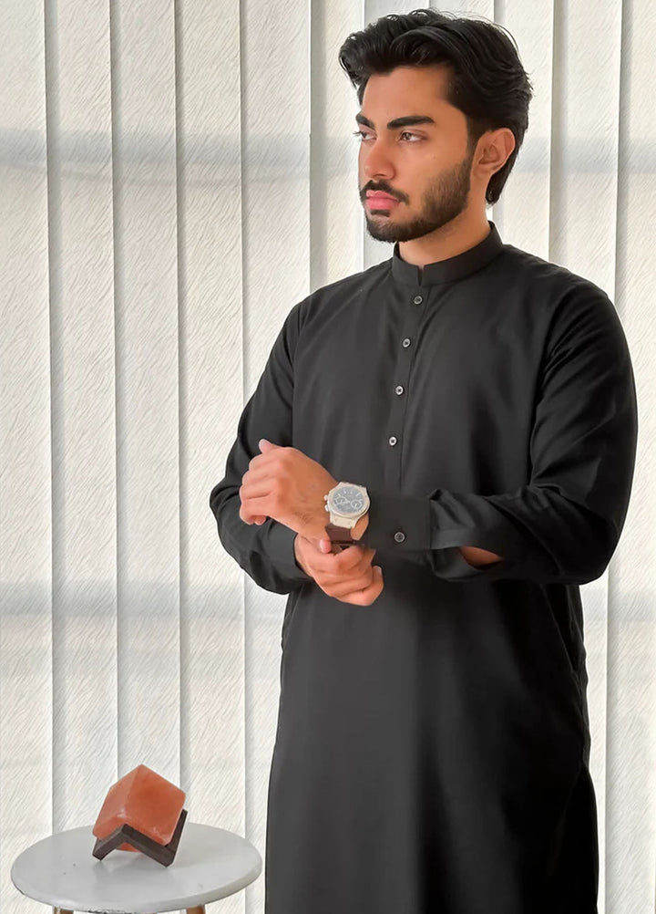 Mazham Pret Plain Blended Kurta-Shalwar BBKS-S-M