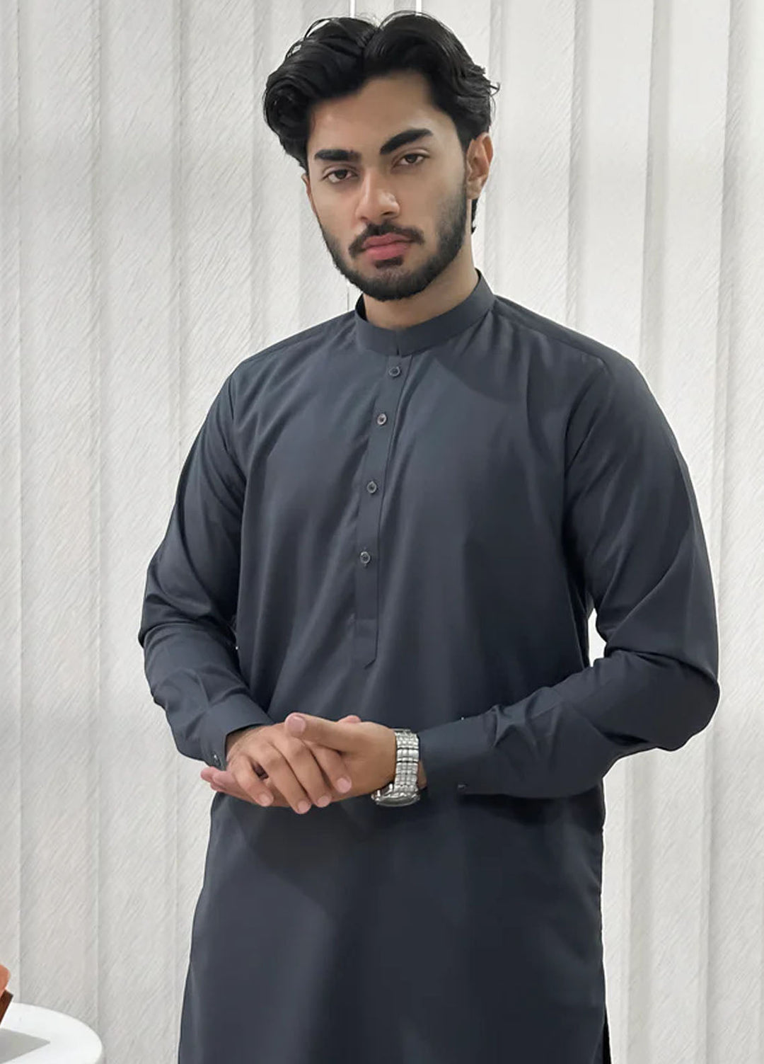 Mazham Pret Plain Blended Kurta-Shalwar GBKS-S-M