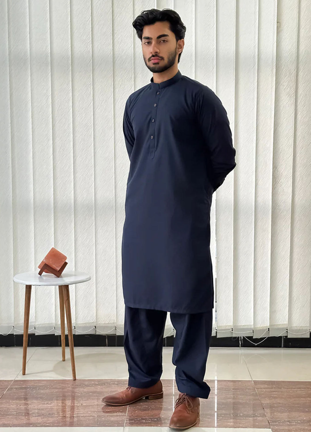 Mazham Pret Plain Blended Kurta-Shalwar NBBKS-S-M