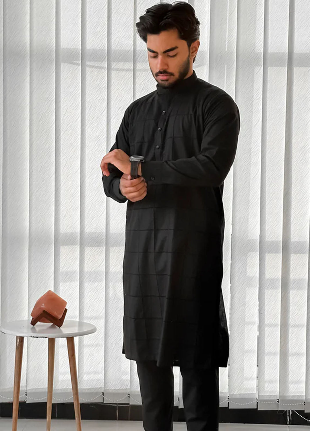 Mazham Pret Plain Cotton Kurta-Shalwar BCKTTF-S-T