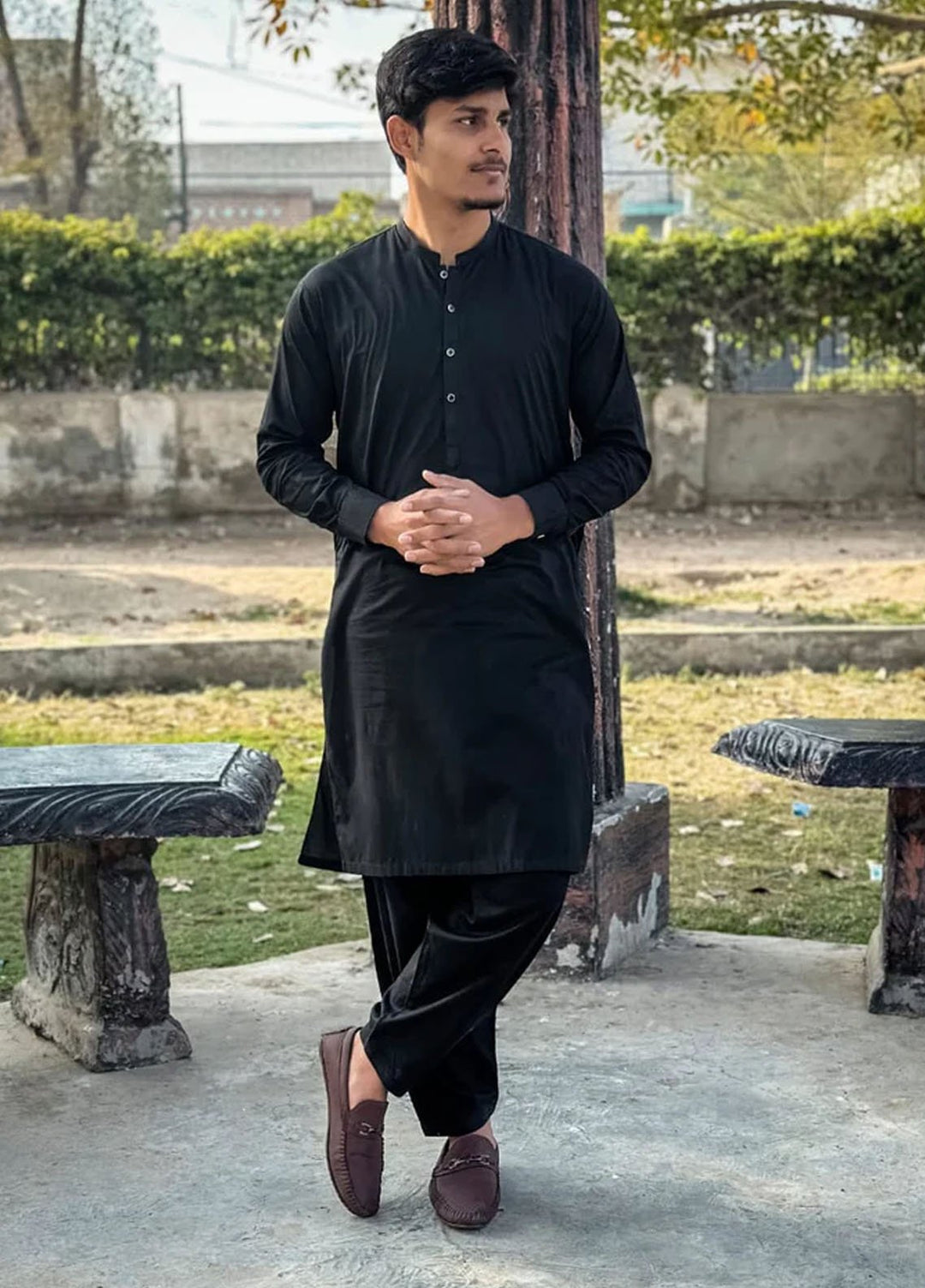 Mazham Pret Plain Cotton Kurta-Shalwar BCSK-S