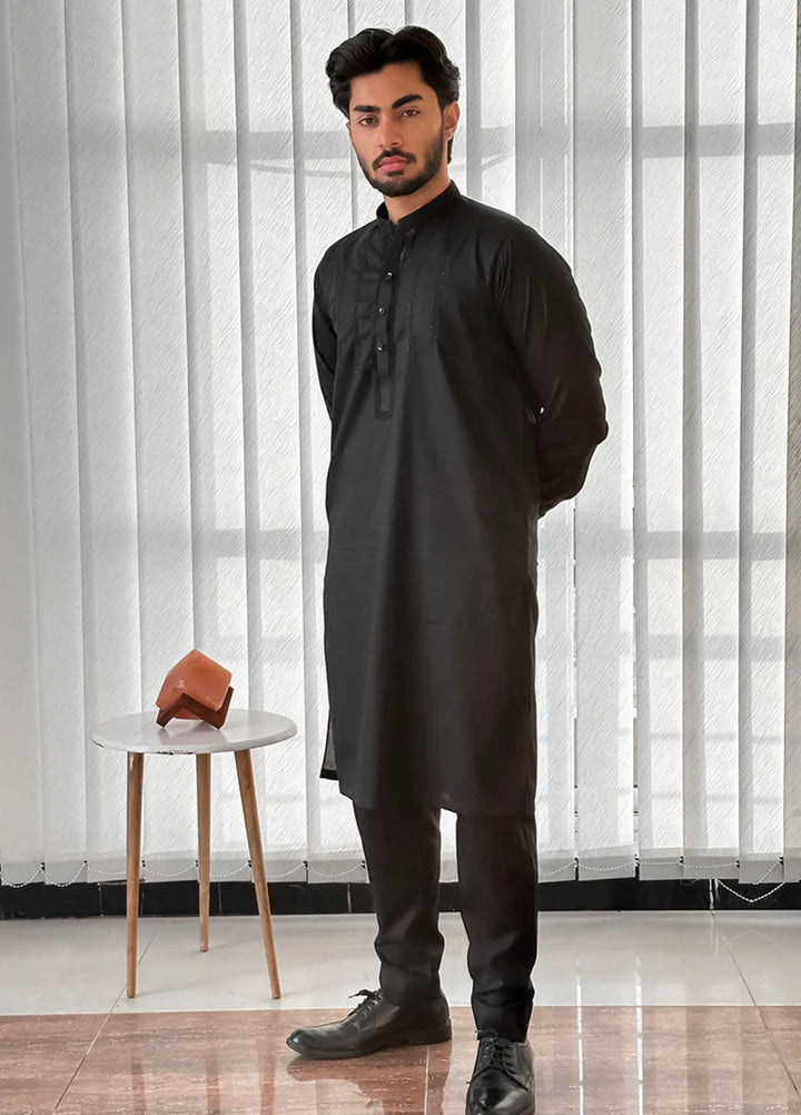 Mazham Pret Plain Cotton Kurta-Pajama BMT4-S