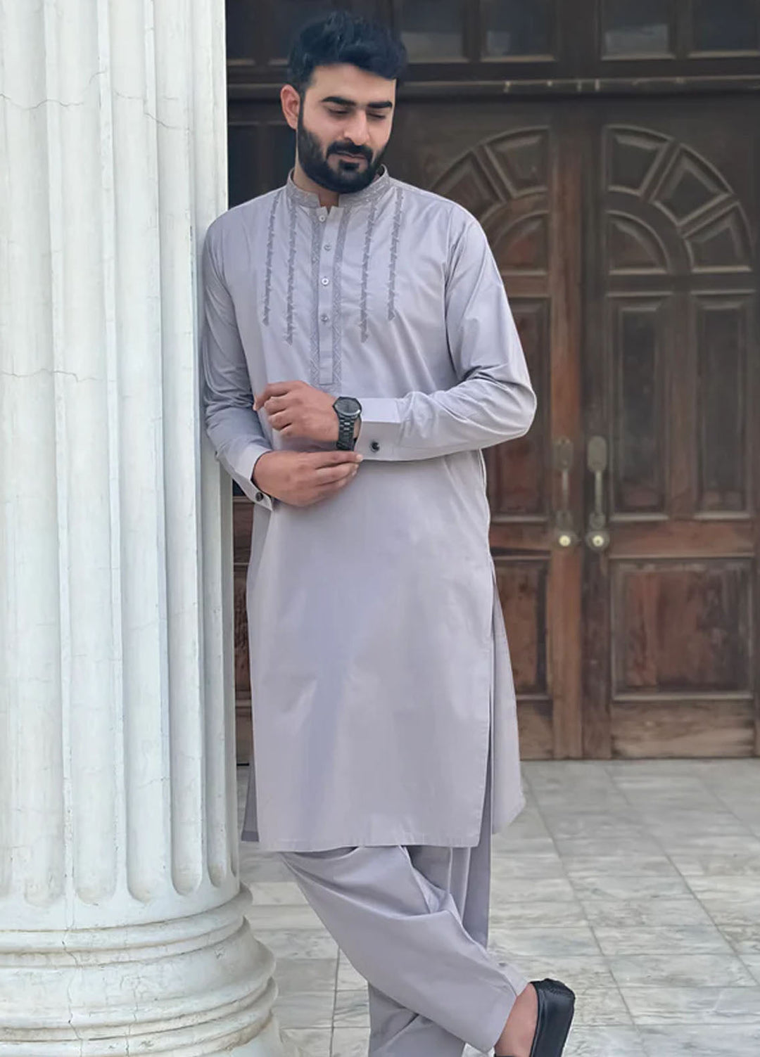 Mazham Pret Plain Cotton Kurta-Shalwar LPMT4-S