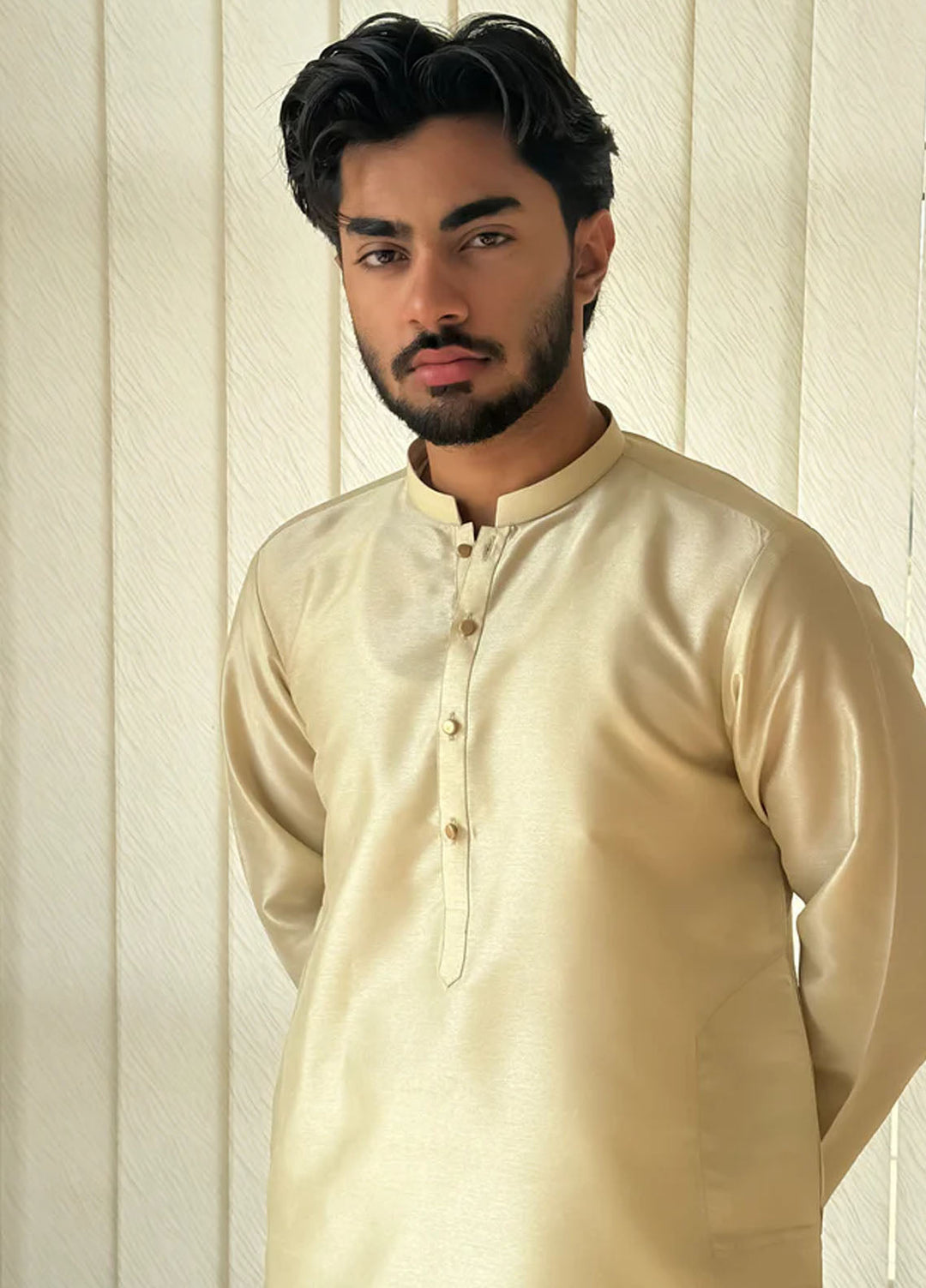 Mazham Pret Plain Raw Silk Kurta-Pajama LYKT-S-M