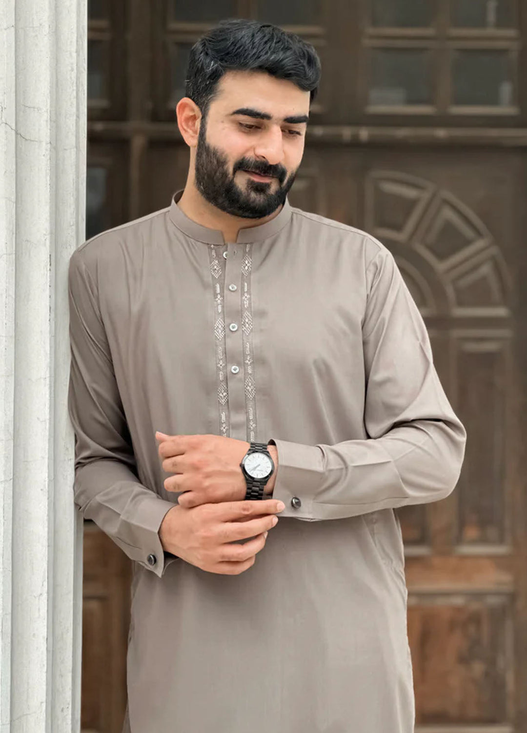 Mazham Pret Plain Wash and Wear Kurta-Shalwar LBMT333-S