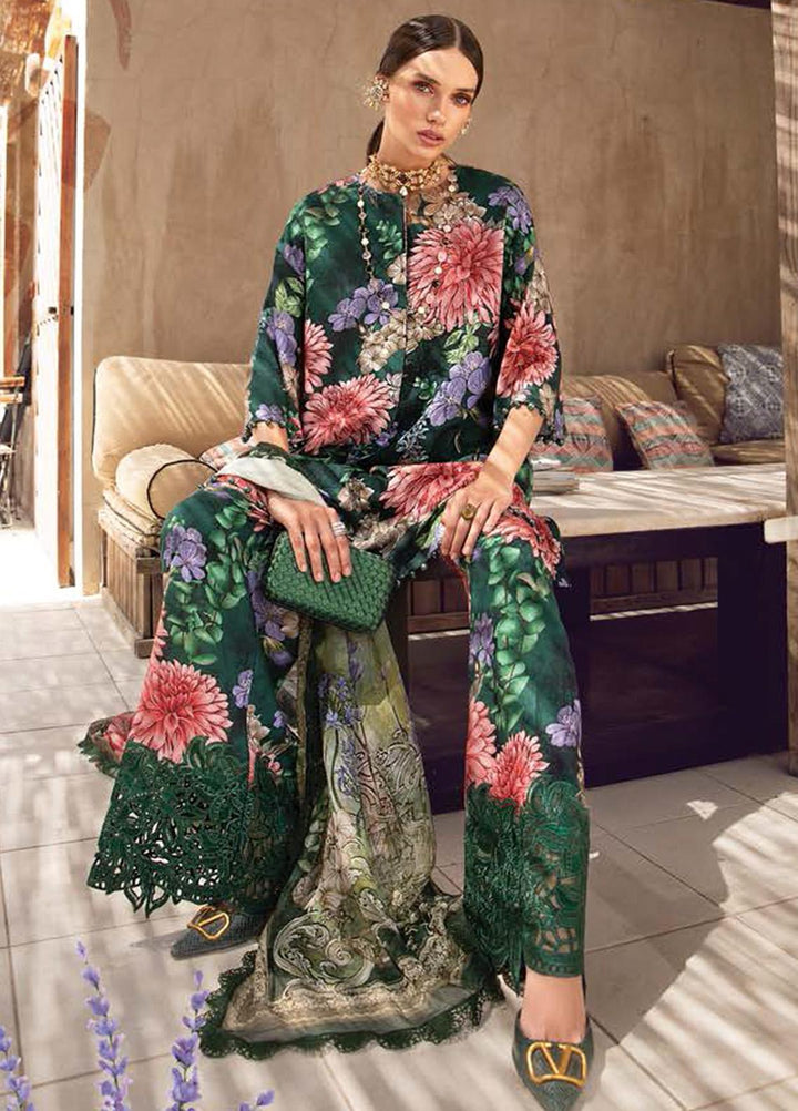 Desert Rose by Maria B Printed Cambric Suits Unstitched 3 Piece MB22DR MPT-1501-B - Winter Collection