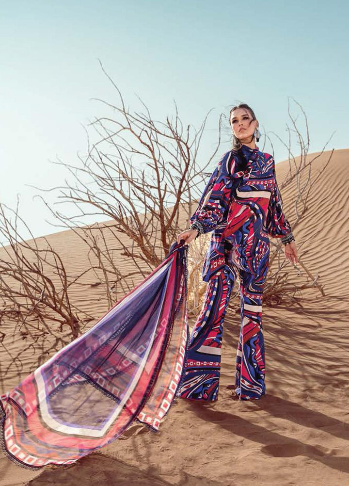 Desert Rose by Maria B Printed Linen Suits Unstitched 3 Piece MB22DR MPT-1504-B - Winter Collection