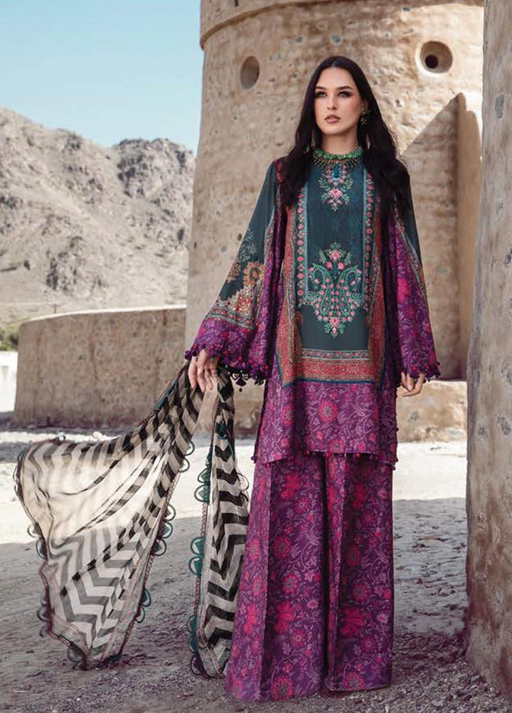Desert Rose by Maria B Printed Linen Suits Unstitched 3 Piece MB22DR MPT-1507-B - Winter Collection