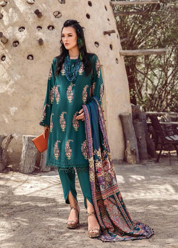 Desert Rose by Maria B Printed Khaddar Suits Unstitched 3 Piece MB22DR MPT-1508-A - Winter Collection