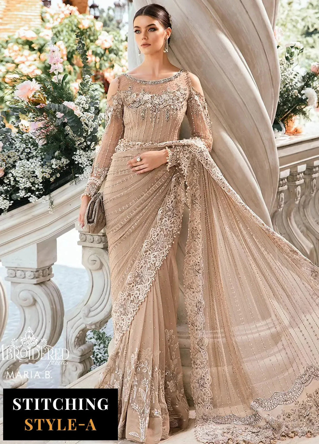 Mbroidered By Maria B Embroidered Suit Unstitched 3 Piece MB24M D-01 - Luxury Collection