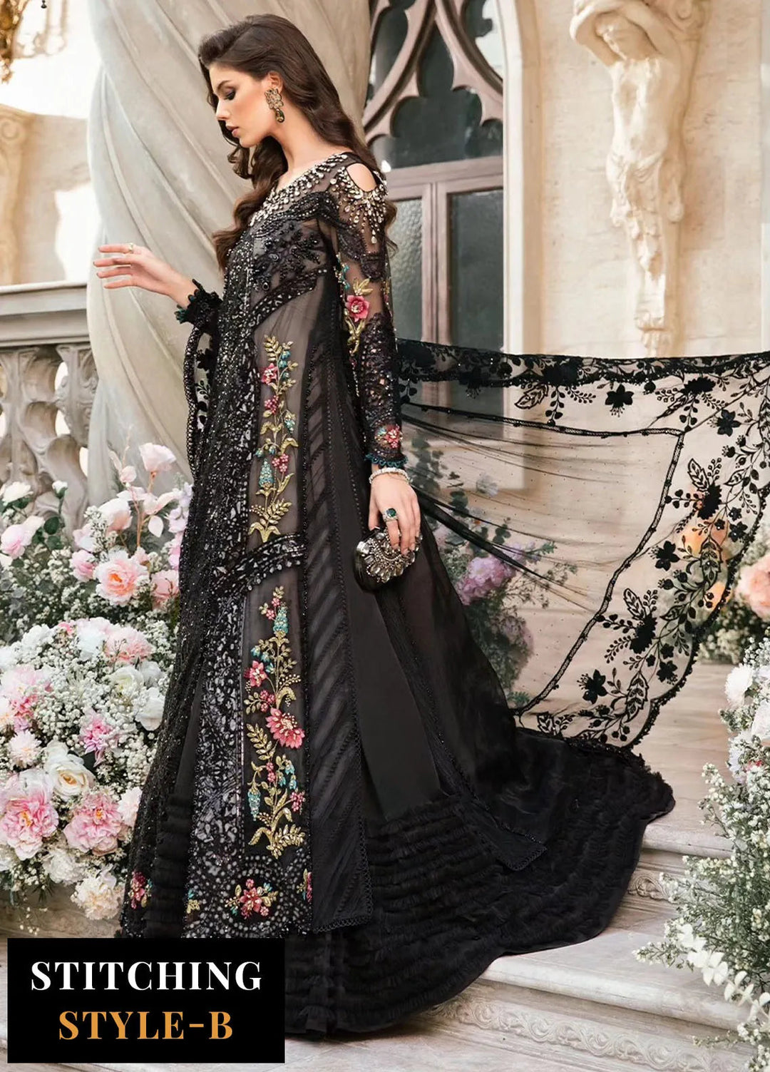 Mbroidered By Maria B Embroidered Suit Unstitched 3 Piece MB24M D-02 - Luxury Collection