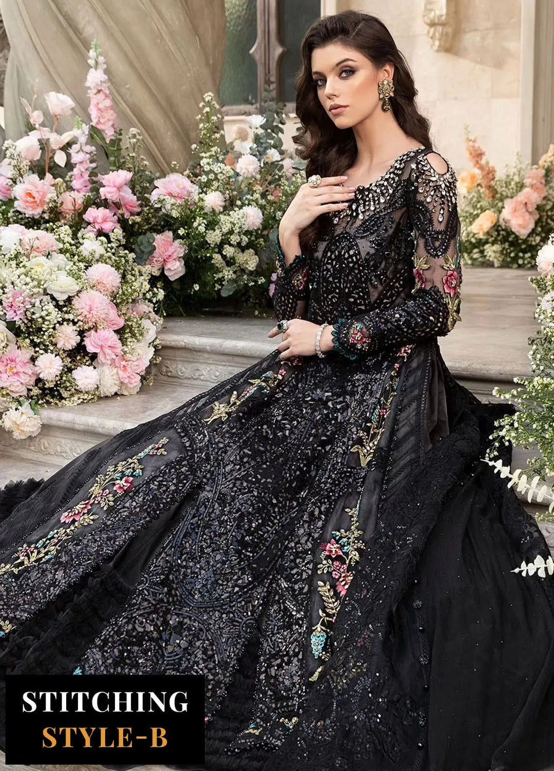 Mbroidered By Maria B Embroidered Suit Unstitched 3 Piece MB24M D-02 - Luxury Collection