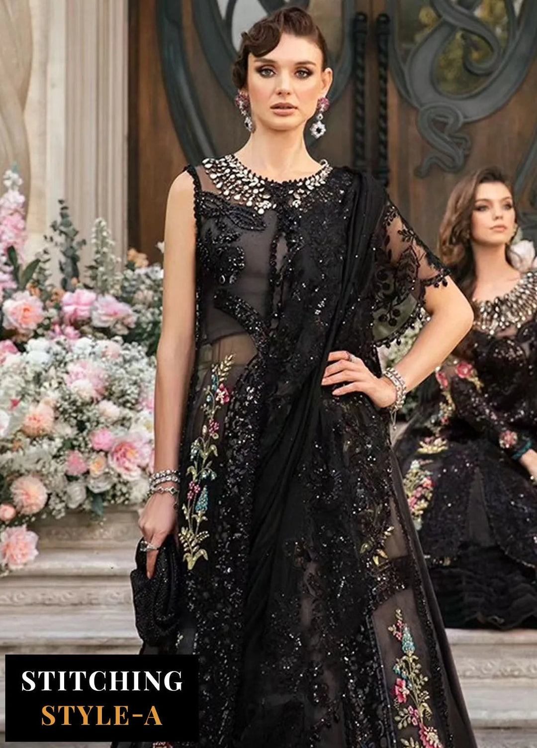 Mbroidered By Maria B Embroidered Suit Unstitched 3 Piece MB24M D-02 - Luxury Collection