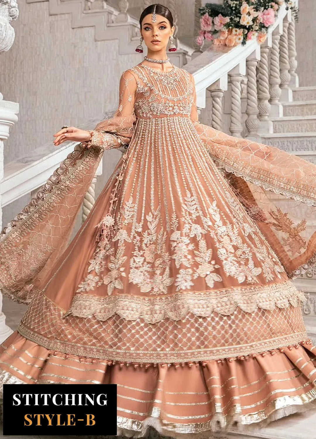 Mbroidered By Maria B Embroidered Suit Unstitched 3 Piece MB24M D-04 - Luxury Collection