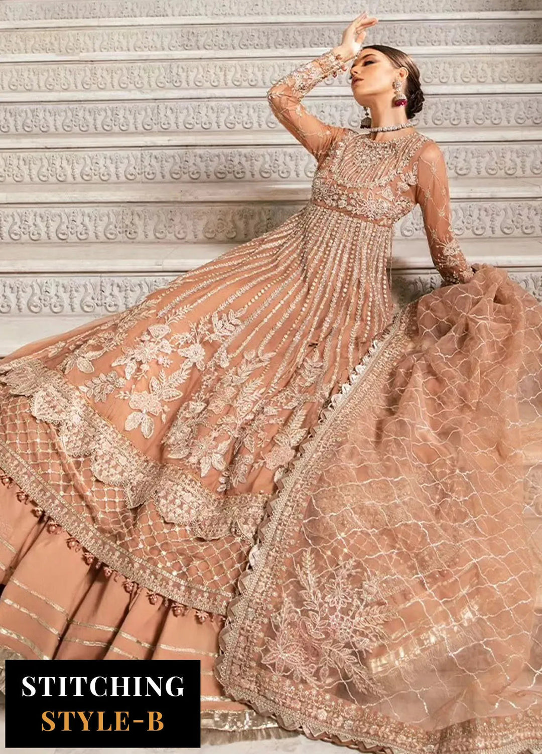 Mbroidered By Maria B Embroidered Suit Unstitched 3 Piece MB24M D-04 - Luxury Collection